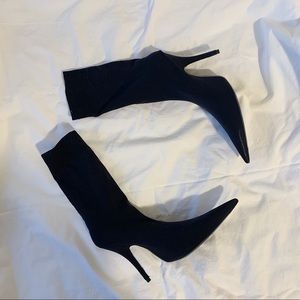 Hailey Bieber Balenciaga Knife Spandex Sock Boots